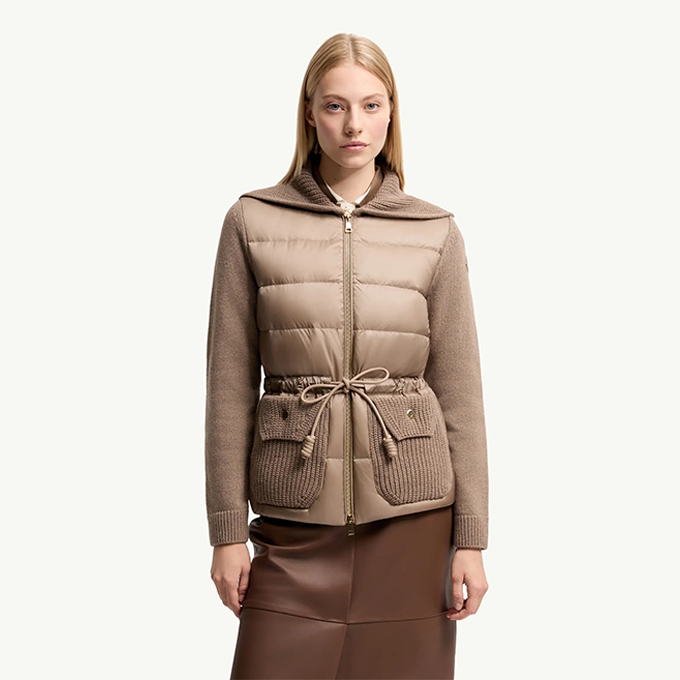 moncler cardigan trioct zip‑up jacket